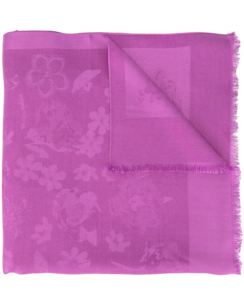 Shanghai Tang Schal mit Jacquardmuster - Violett Violett