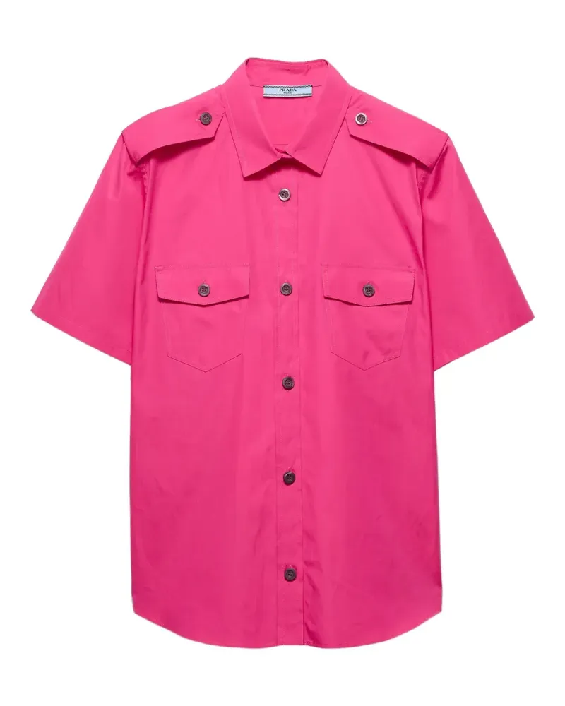 Prada Popeline-Hemd - Rosa Rosa