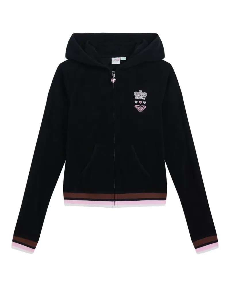 Juicy Couture x Roxy Frottee-Hoodie - Schwarz Schwarz