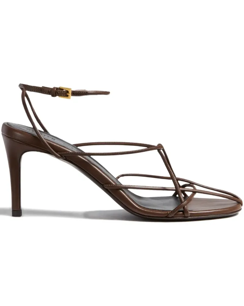 KHAITE 750mm Loulou strappy leather sandal - Braun Braun