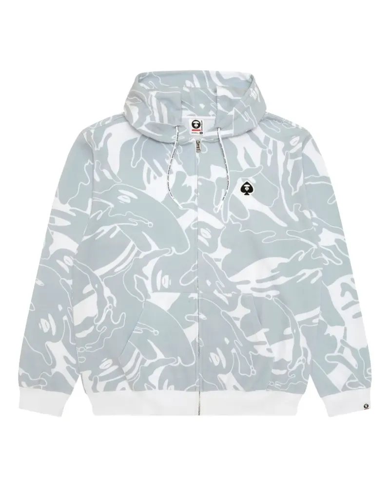 BAPE Kapuzenjacke mit Camouflage-Print - Blau Blau