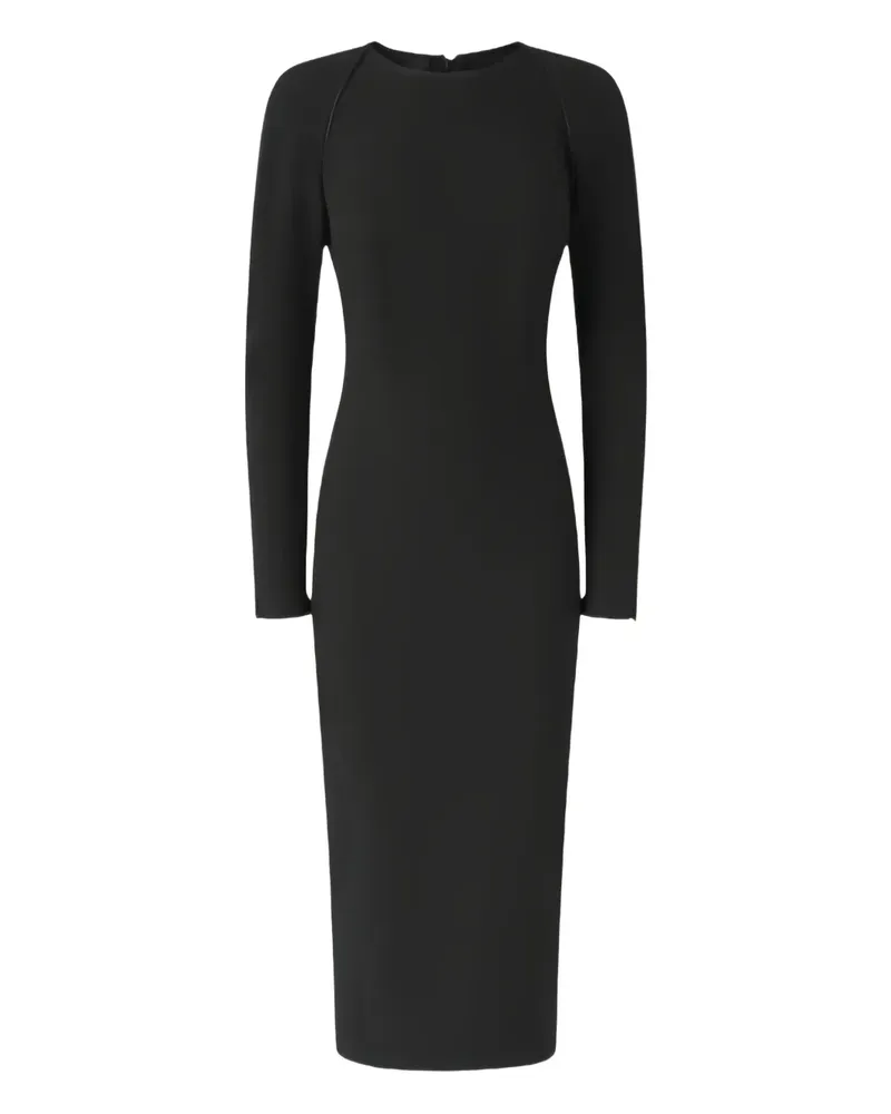 Pinko Langärmeliges Midikleid - Schwarz Schwarz