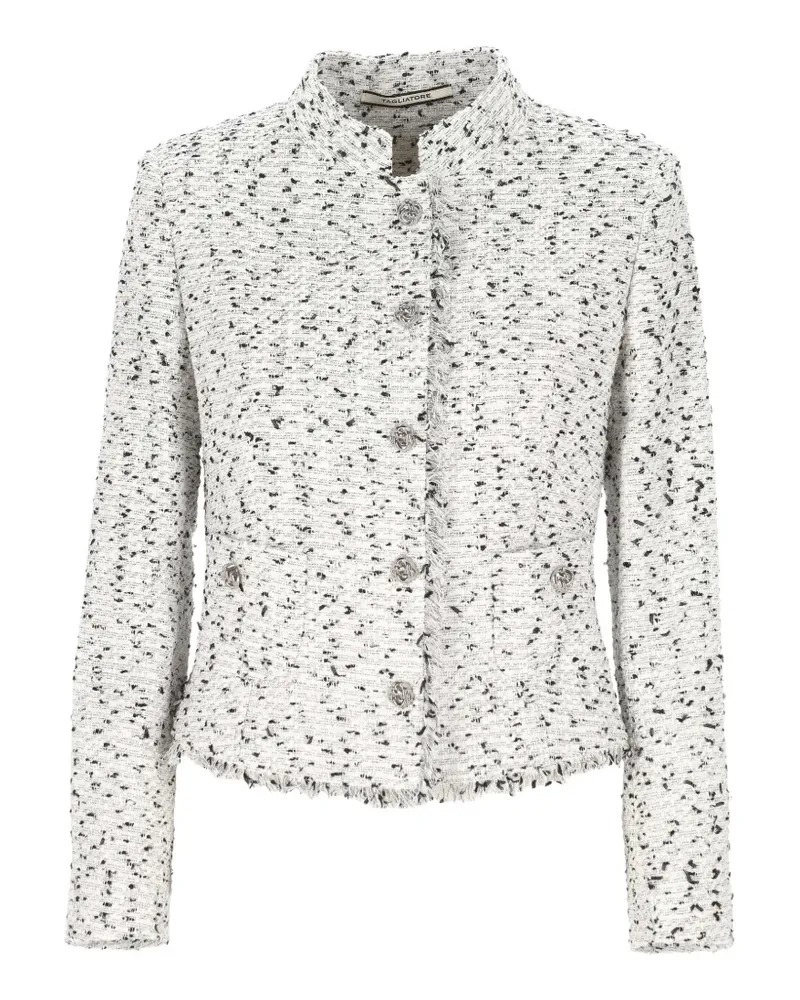 Tagliatore Geknöpfte Jacke mit Fransen - Weiß Weiß