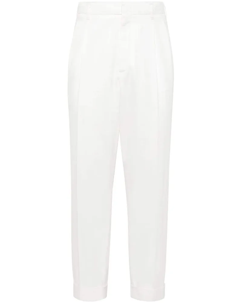 Brunello Cucinelli Hose mit Bügelfalten - Weiß Weiß