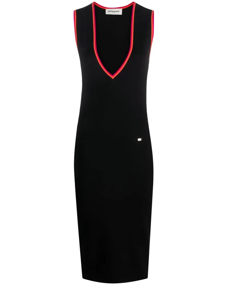 Sonia Rykiel Kleid mit Karomuster - Schwarz Schwarz