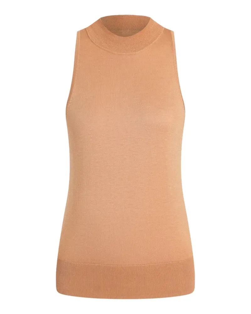 12 STOREEZ Geripptes Mawata Strick-Tanktop - Nude Nude