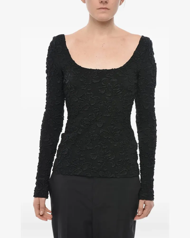 Givenchy Langarmshirt mit Prägung - Schwarz Schwarz
