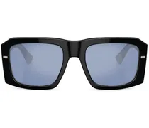 Sonnenbrille mit eckigem Gestell - Schwarz