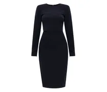 Schmales Kleid mit langen Ärmeln - Blau