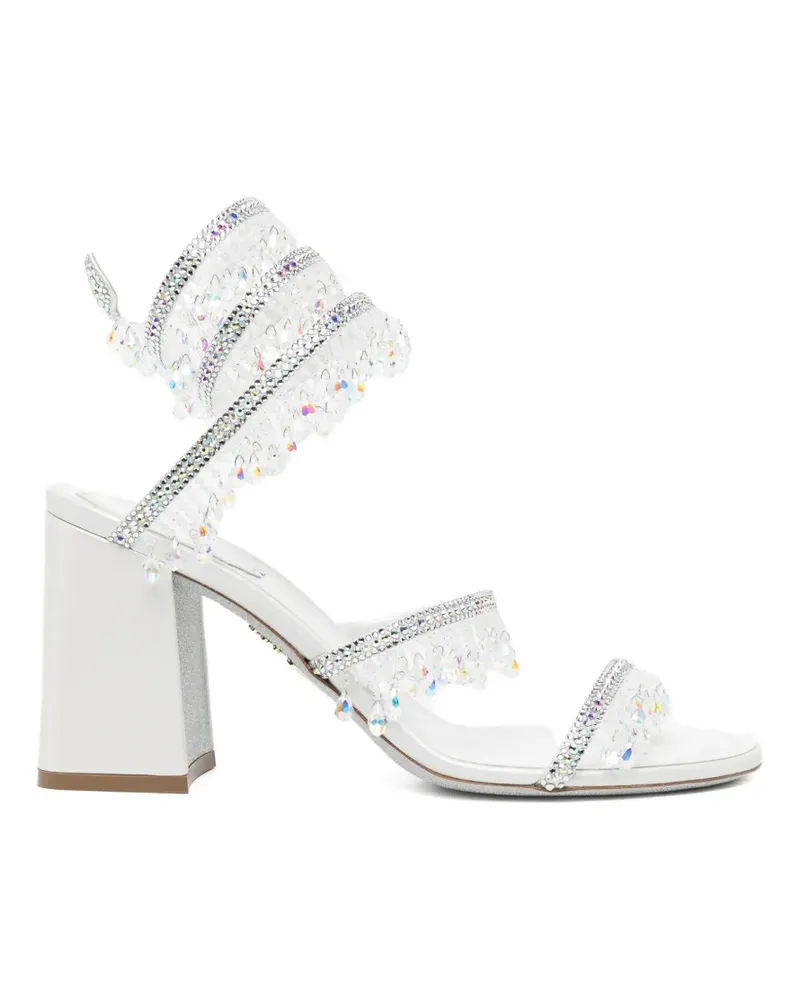 René Caovilla Jahanara Sandalen 80mm - Weiß Weiß