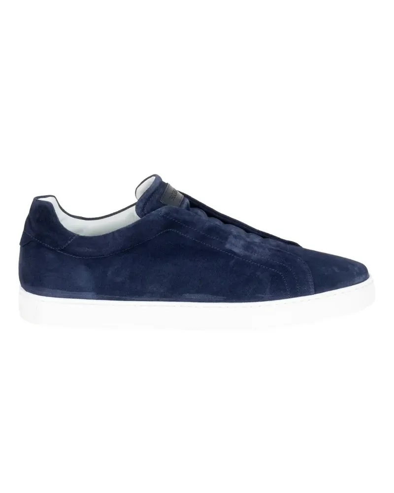 Neil Barrett suede slip-on sneakers - Blau Blau