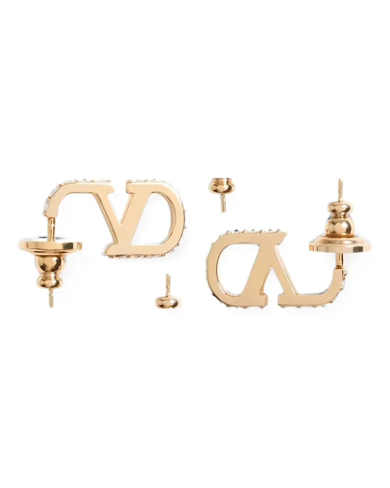 Valentino Garavani VLogo Signature crystal-embellished earrings - Gold Gold