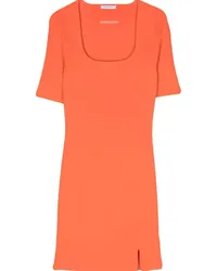 Patrizia Pepe Kleid mit Jacquard-Logo Orange