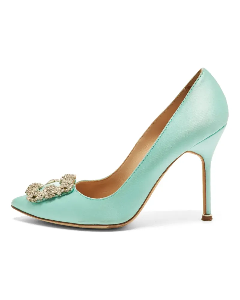 Manolo Blahnik Hangisi Pumps mit Kristallen - Blau Blau
