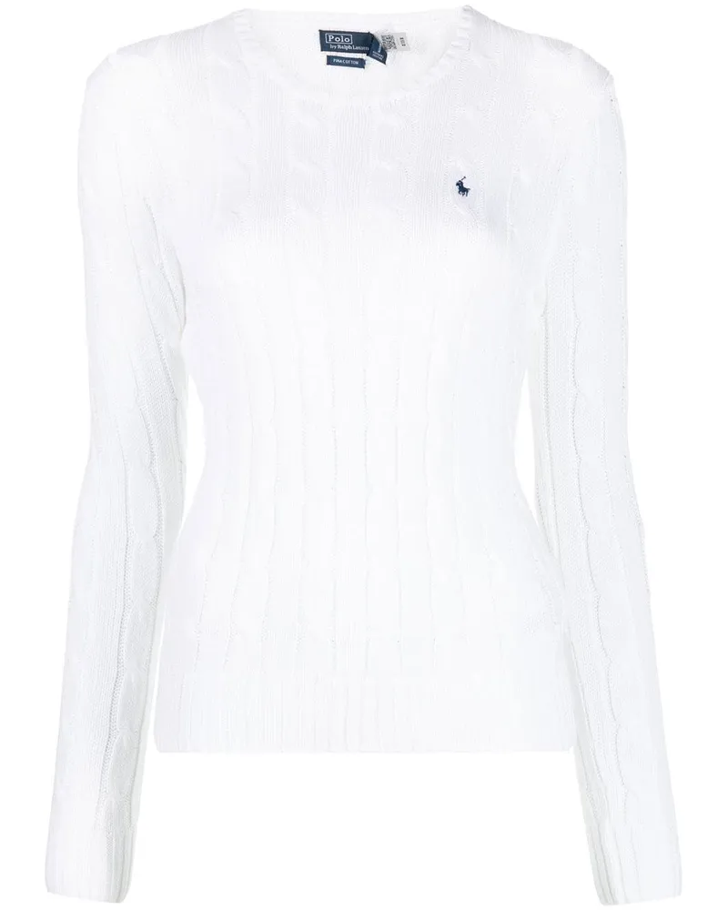 Ralph Lauren Julianna Pullover mit Zopfmuster - Weiß Weiß