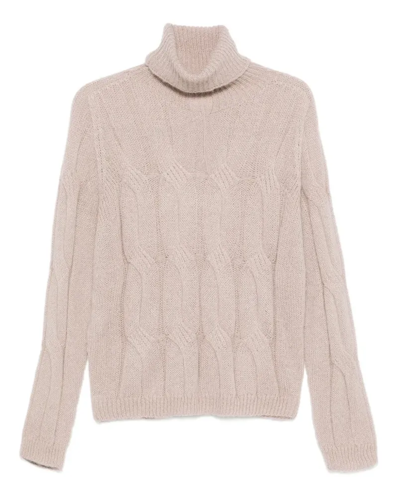 Liu Jo cable-knit roll-neck sweater - Nude Nude
