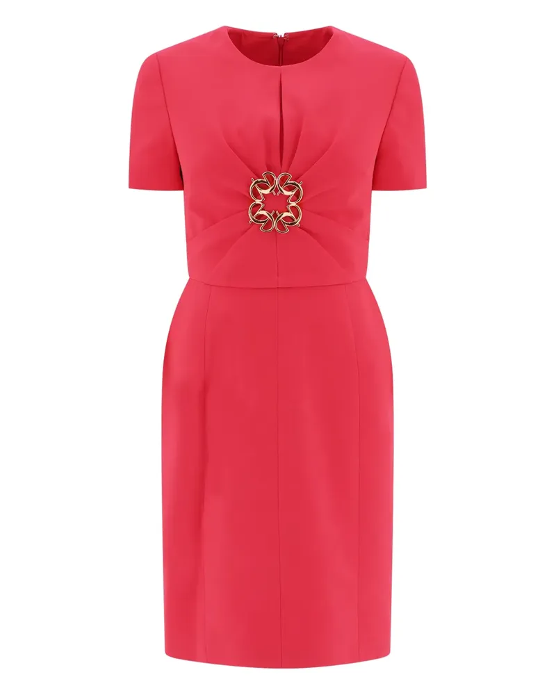 Elie Saab Kleid mit kurzen Ärmeln - Rot Rot