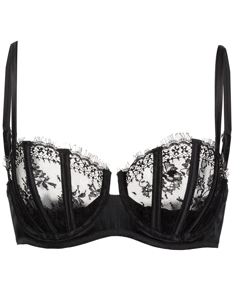 Fleur Du Mal Frankie Balconette-BH aus Spitze - Schwarz Schwarz