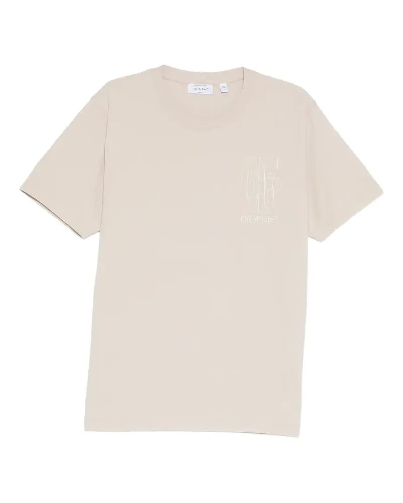 OFF-WHITE Outline T-Shirt mit Doppelpfeil - Nude Nude