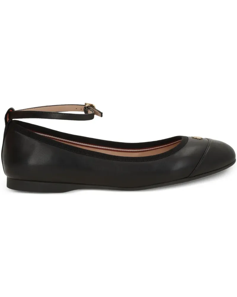 Bally ankle-strap ballet flats - Schwarz Schwarz