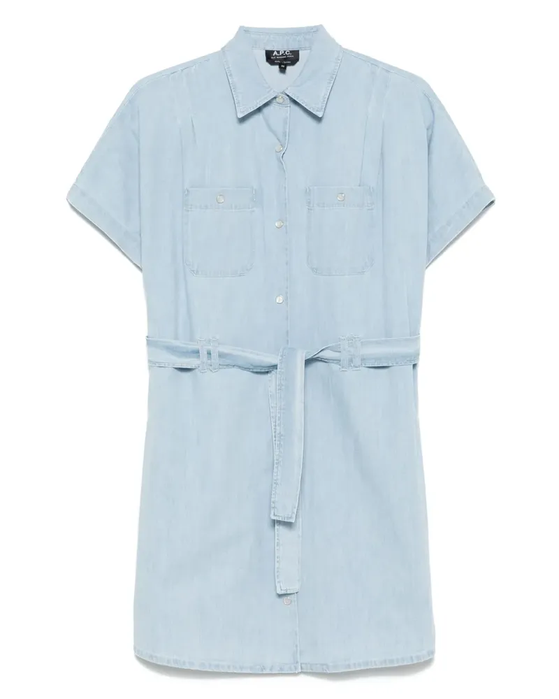 A.P.C. Suzanne Minikleid - Blau Blau