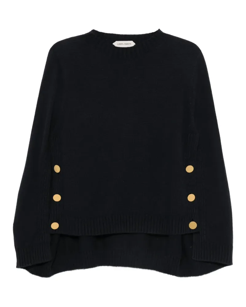 Alberta Ferretti Pullover mit Knopfverzierung - Blau Blau
