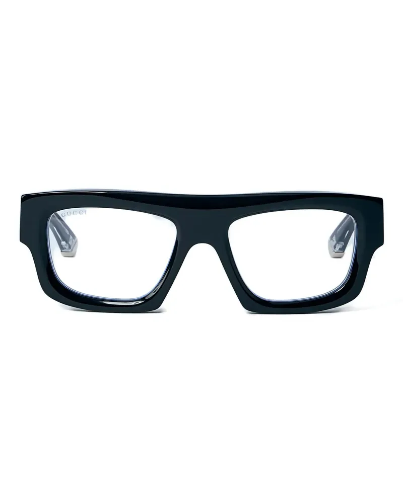 Gucci Brille mit eckigem Gestell - Schwarz Schwarz