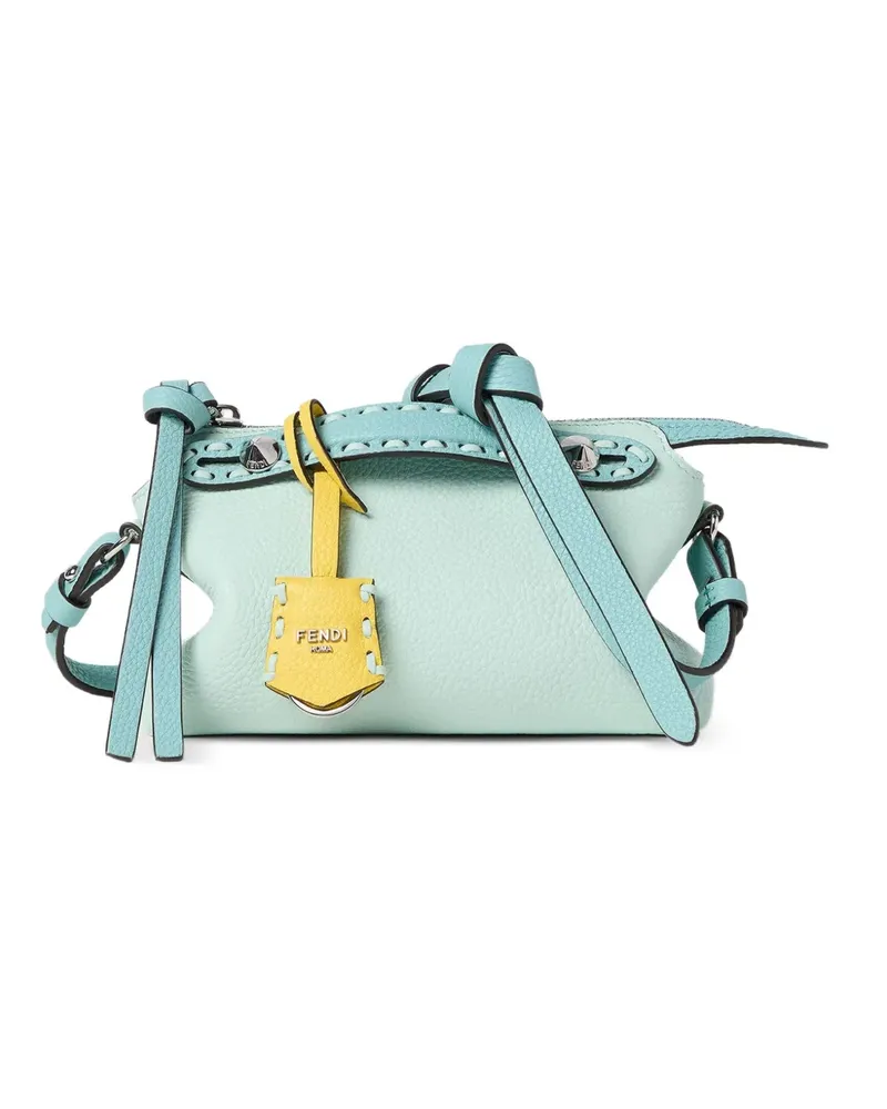 Fendi Mini By the Way Selleria Tote Bag aus strukturiertem Leder - Blau Blau