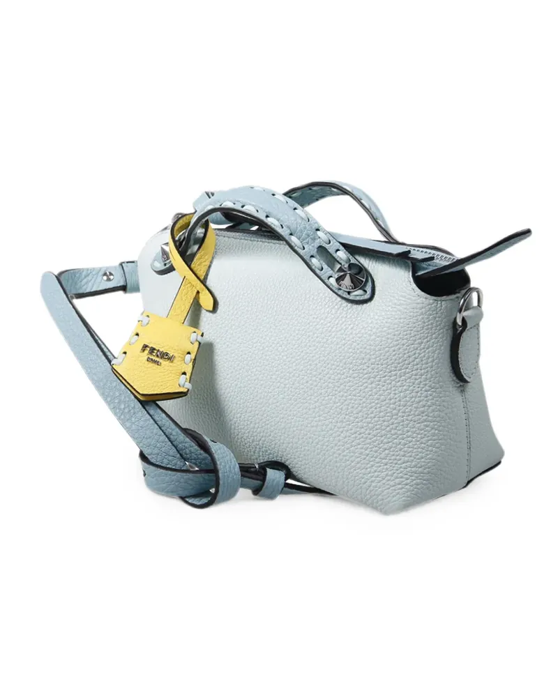 Fendi mini By The Way Selleria grained-leather tote bag - Blau Blau