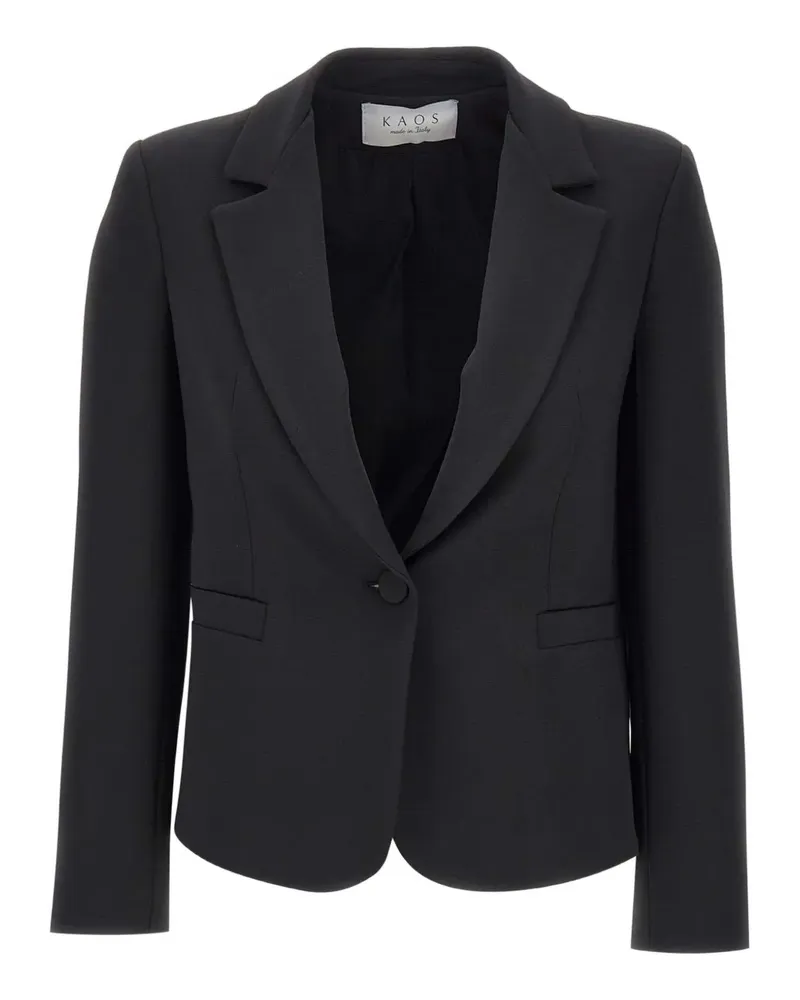Kaos Blazer mit fallendem Revers - Schwarz Schwarz