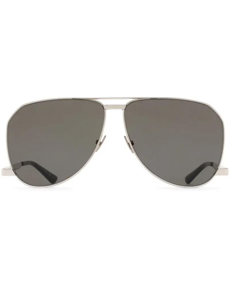 Saint Laurent Pilotenbrille mit Logo-Gravur - Silber Silber