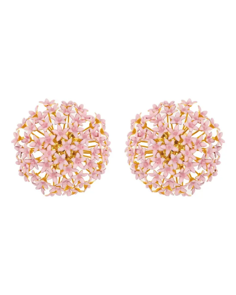 Oscar de la Renta Große Foxglove Ohrringe mit Pompons - Gold Gold