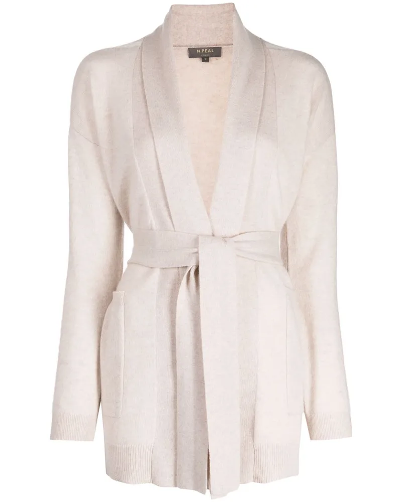 N.Peal Cardigan mit Gürtel - Rosa Rosa