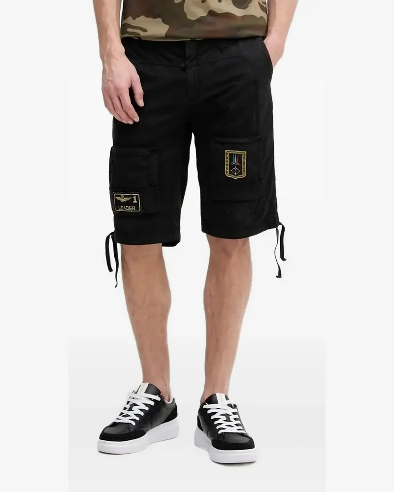 Aeronautica Militare Iconic Anti-G Cargo-Bermudas - Schwarz Schwarz