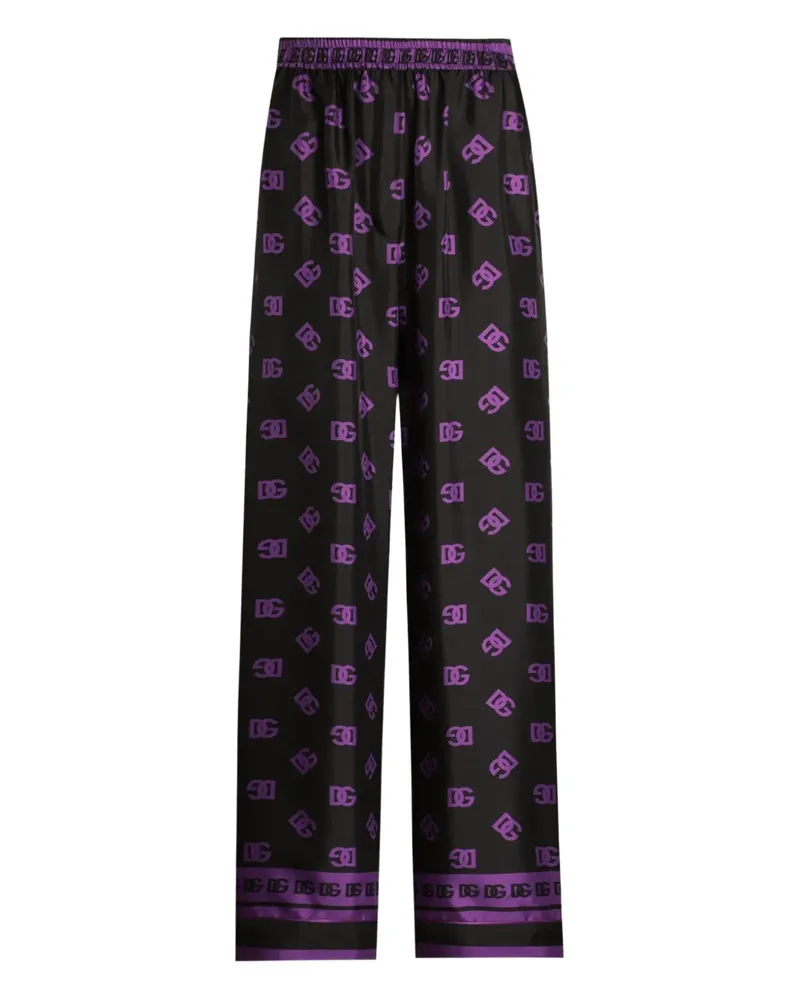 Dolce & Gabbana Hose aus Seide - Schwarz Schwarz