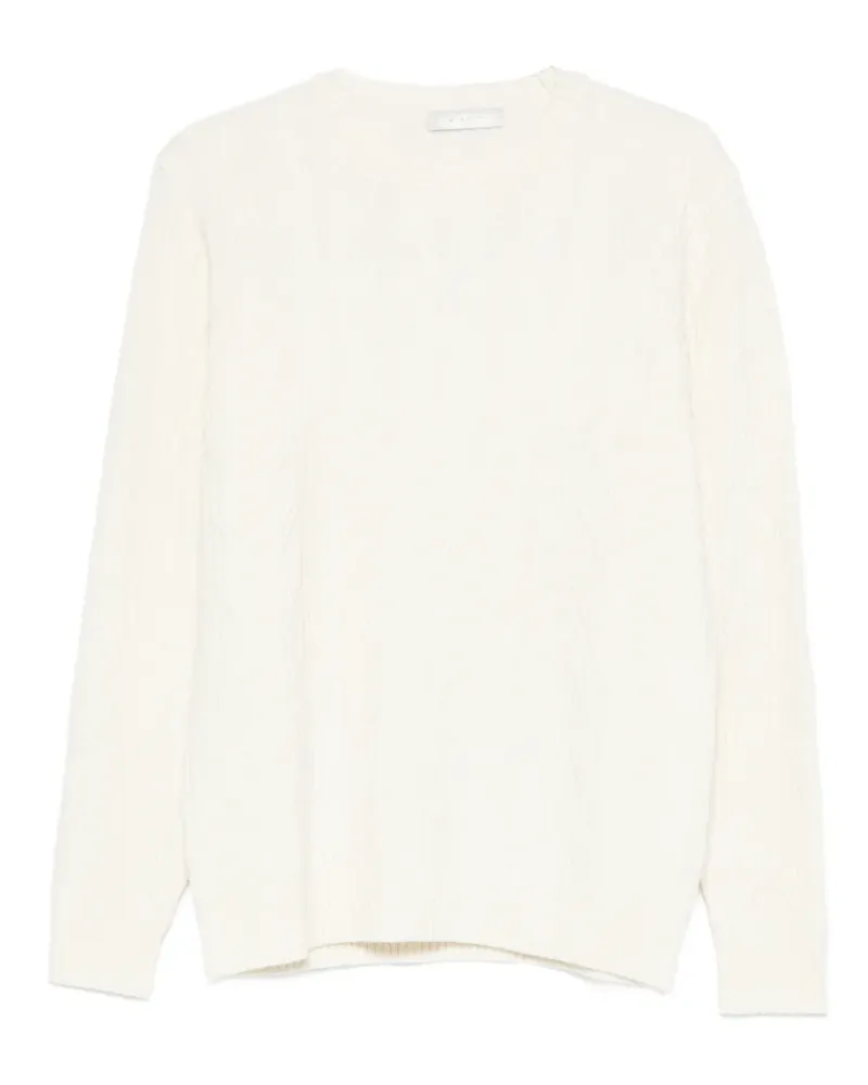 Diktat Pullover mit rundem Ausschnitt - Weiß Weiß