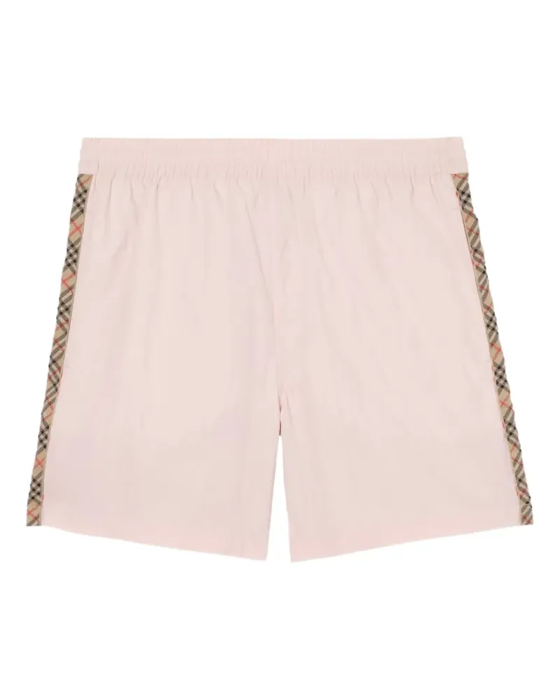 Burberry Badeshorts mit Check-Besatz - Rosa Rosa
