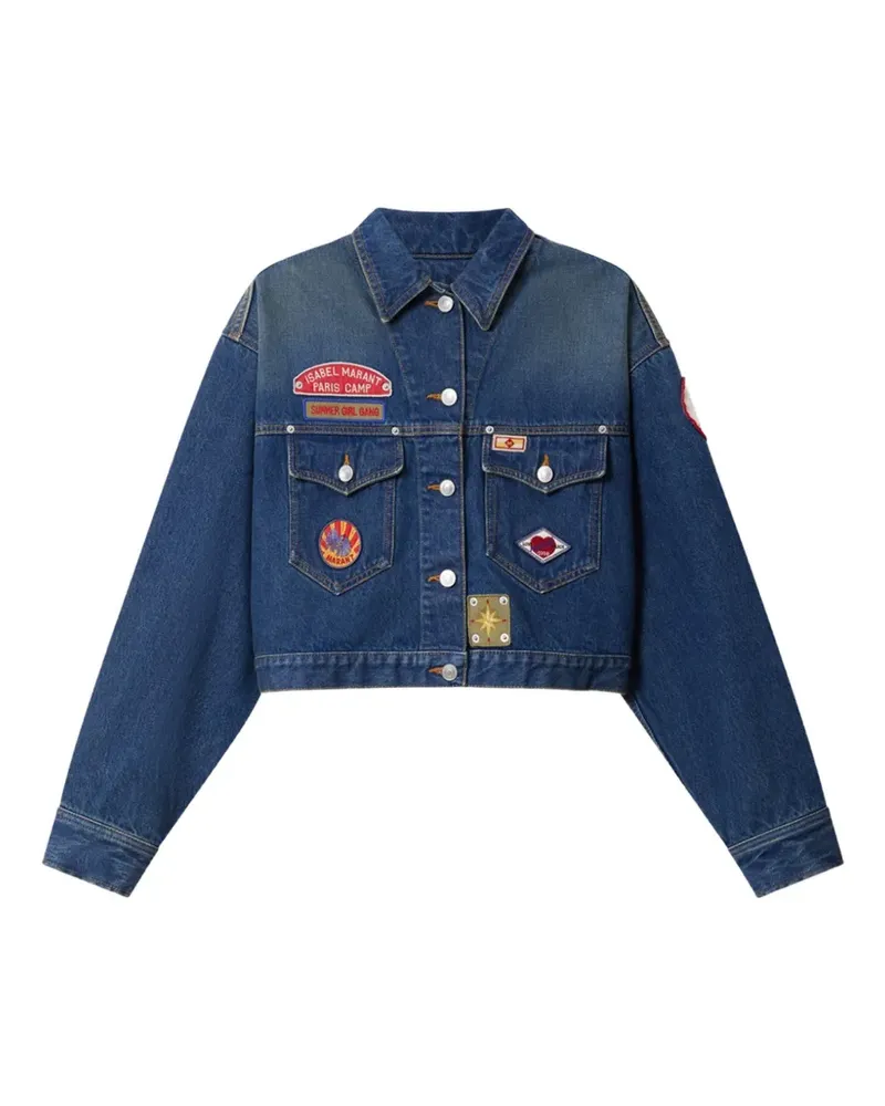 Isabel Marant Demia Jeansjacke mit Patches - Blau Blau