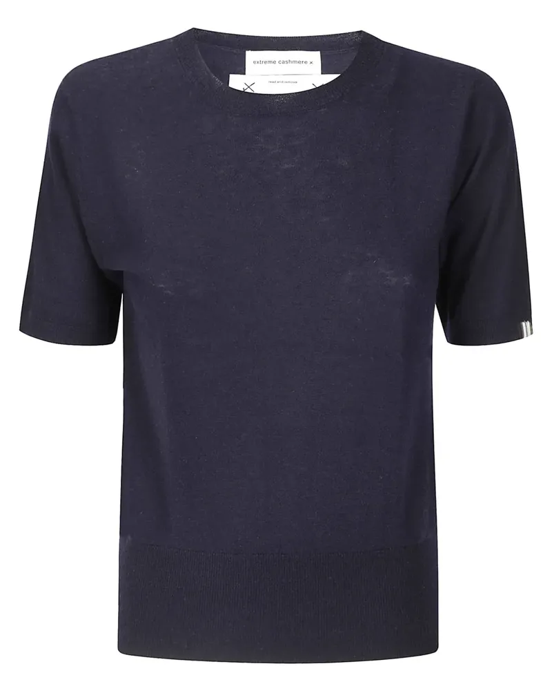 extreme cashmere Gestricktes T-Shirt - Blau Blau