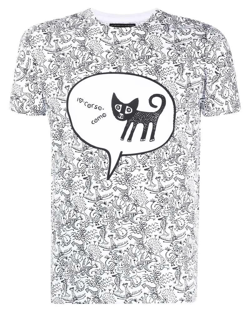 10 Corso Como T-Shirt mit grafischem Print Weiß