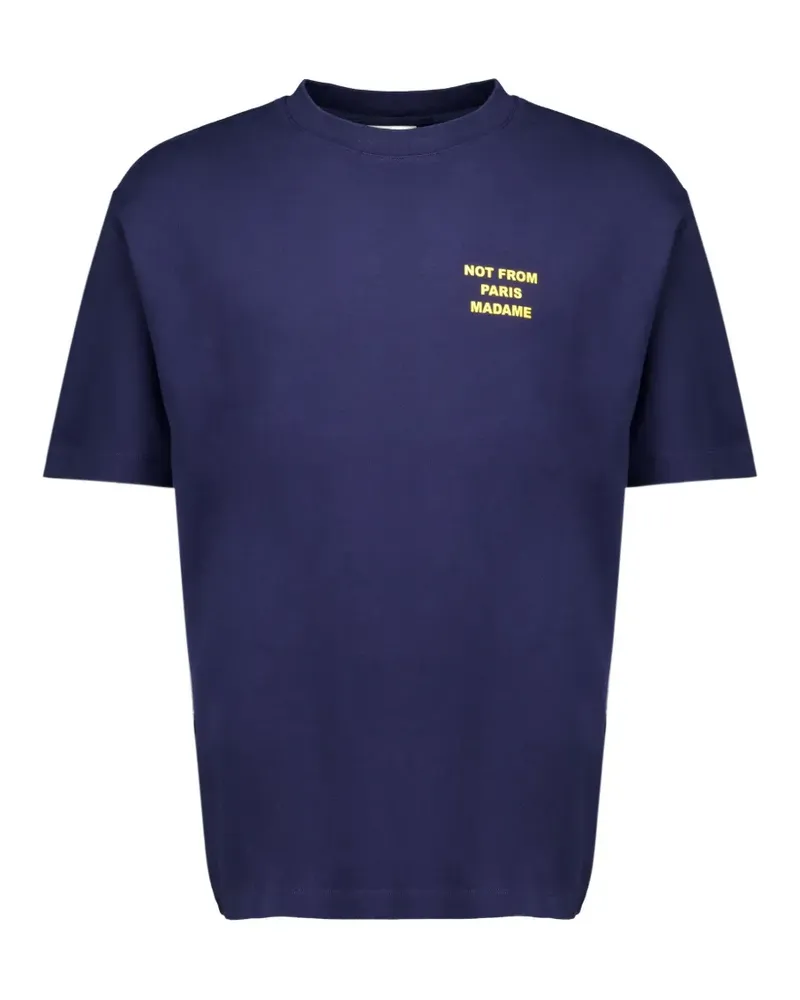 Drôle de Monsieur slogan-print T-shirt - Blau Blau