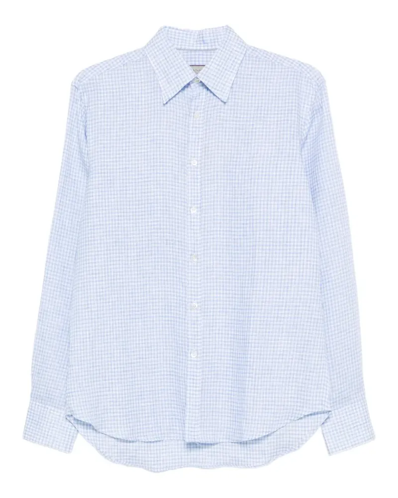 Canali gingham-pattern shirt - Blau Blau