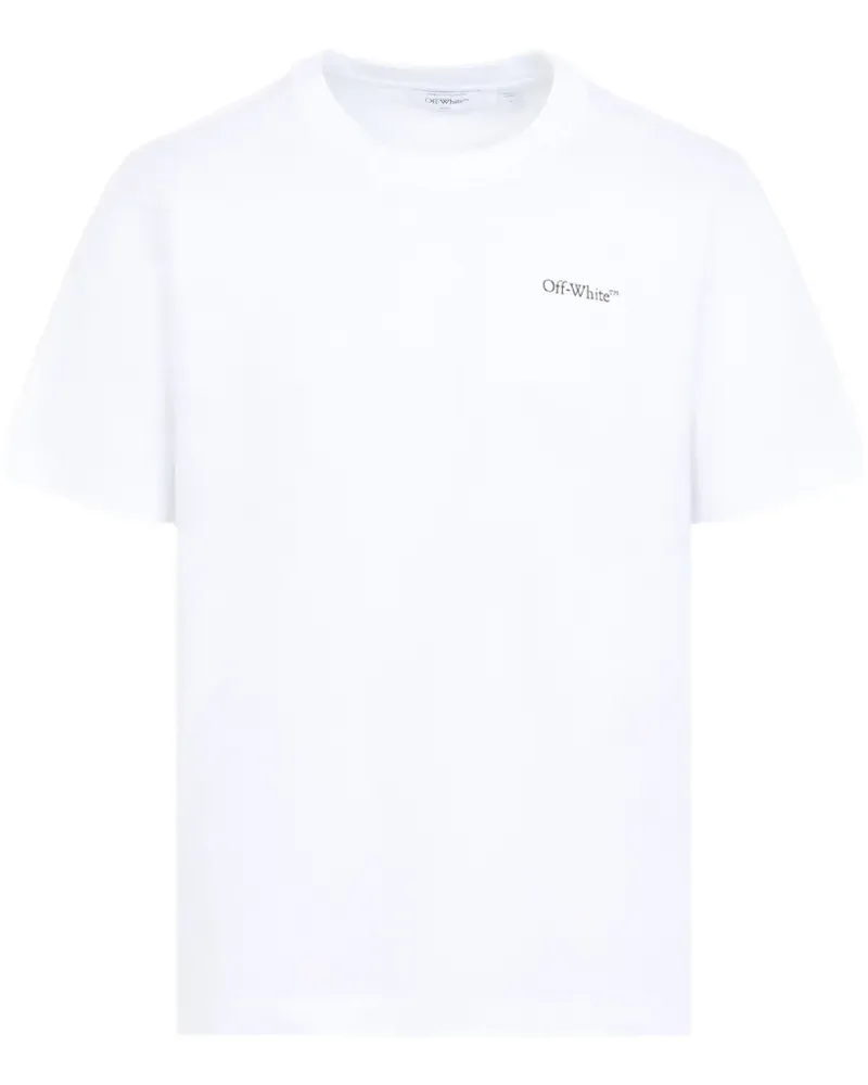 OFF-WHITE Kurzärmeliges T-Shirt mit Logo-Print - Weiß Weiß