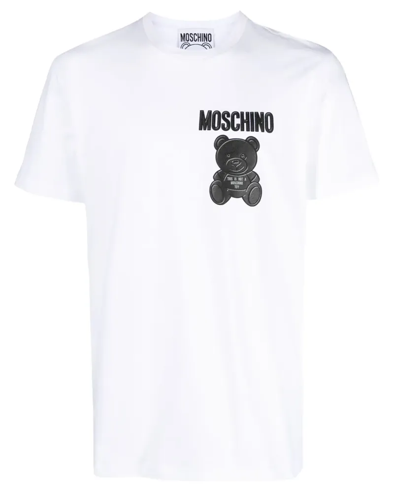 Moschino T-Shirt aus Bio-Baumwolle mit Print - Weiß Weiß