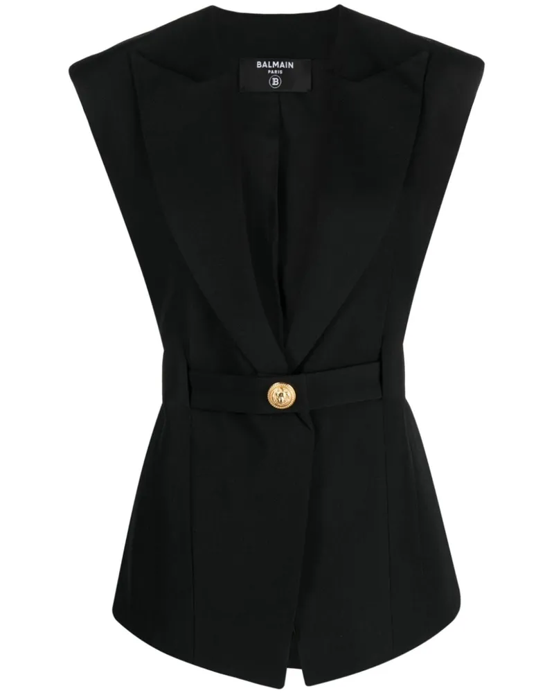 Balmain Ärmelloser Blazer - Schwarz Schwarz