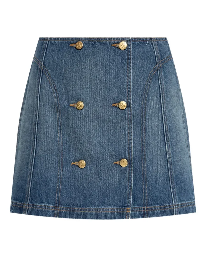 Ulla Johnson Jeans-Minirock mit Zierknöpfen - Blau Blau