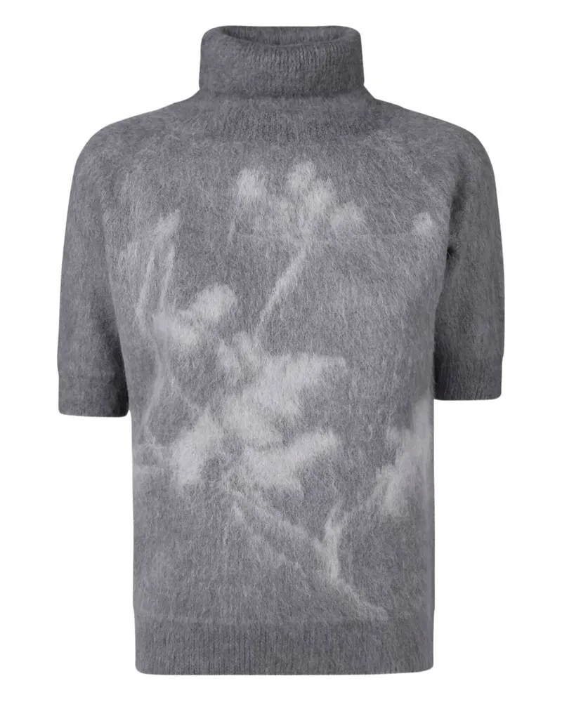 Zanone Kurzärmeliger Rollkragenpullover - Grau Grau