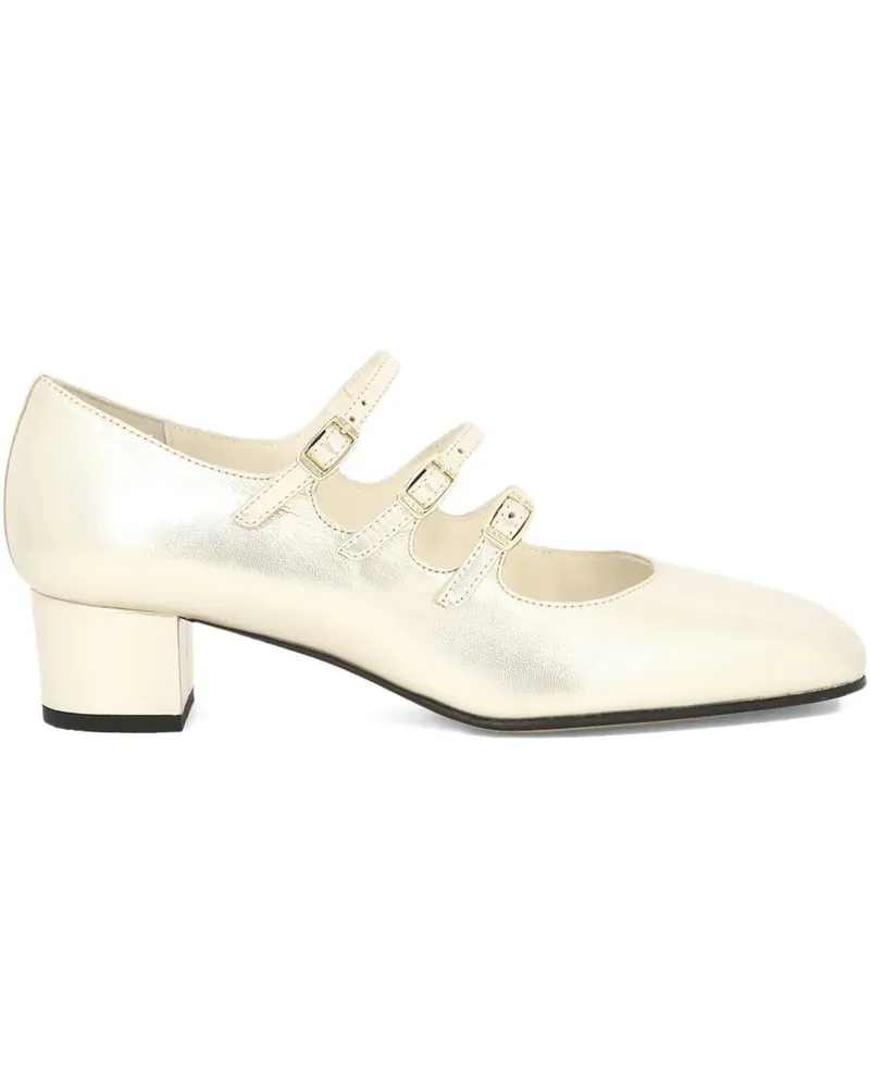 Carel Kina Pumps mit Dreifach-Schnalle 40mm - Gold Gold