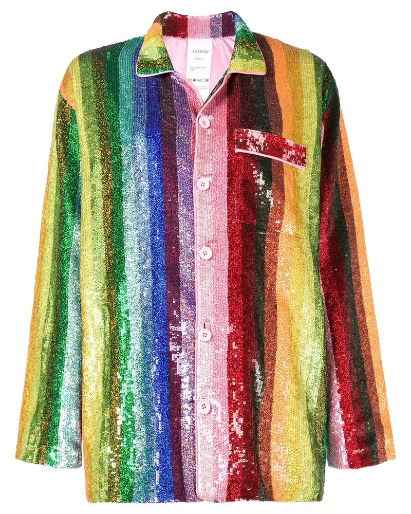 ASHISH Pyjamabluse mit Paillette - Mehrfarbig Mehrfarbig