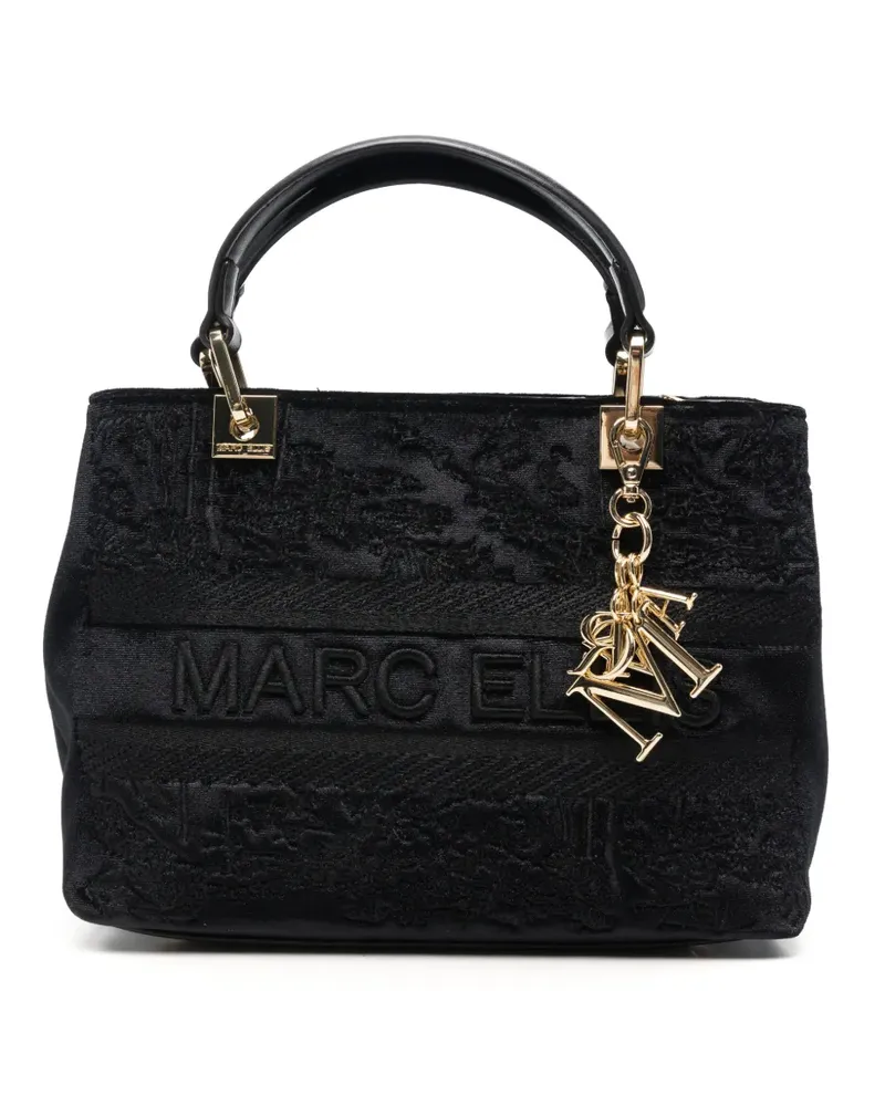 MARC ELLIS Wendi logo-embossed charm-detail shoulder bag - Schwarz Schwarz